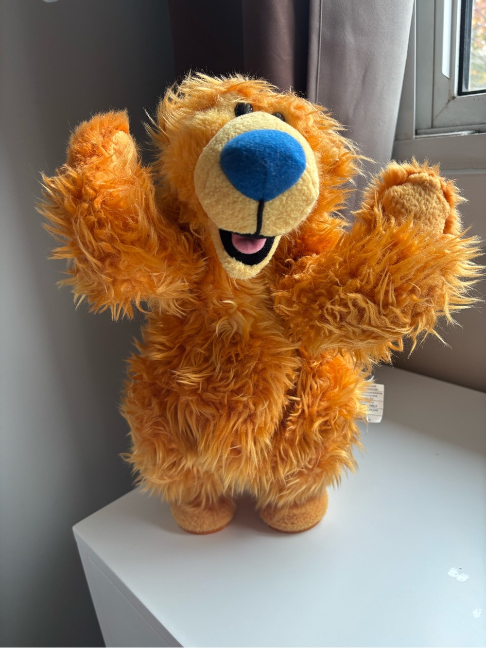 Vintage “bear in the big blue house” love to dance plush
